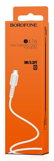 Кабель зарядки Micro-USB Borofone BX16 1m белый